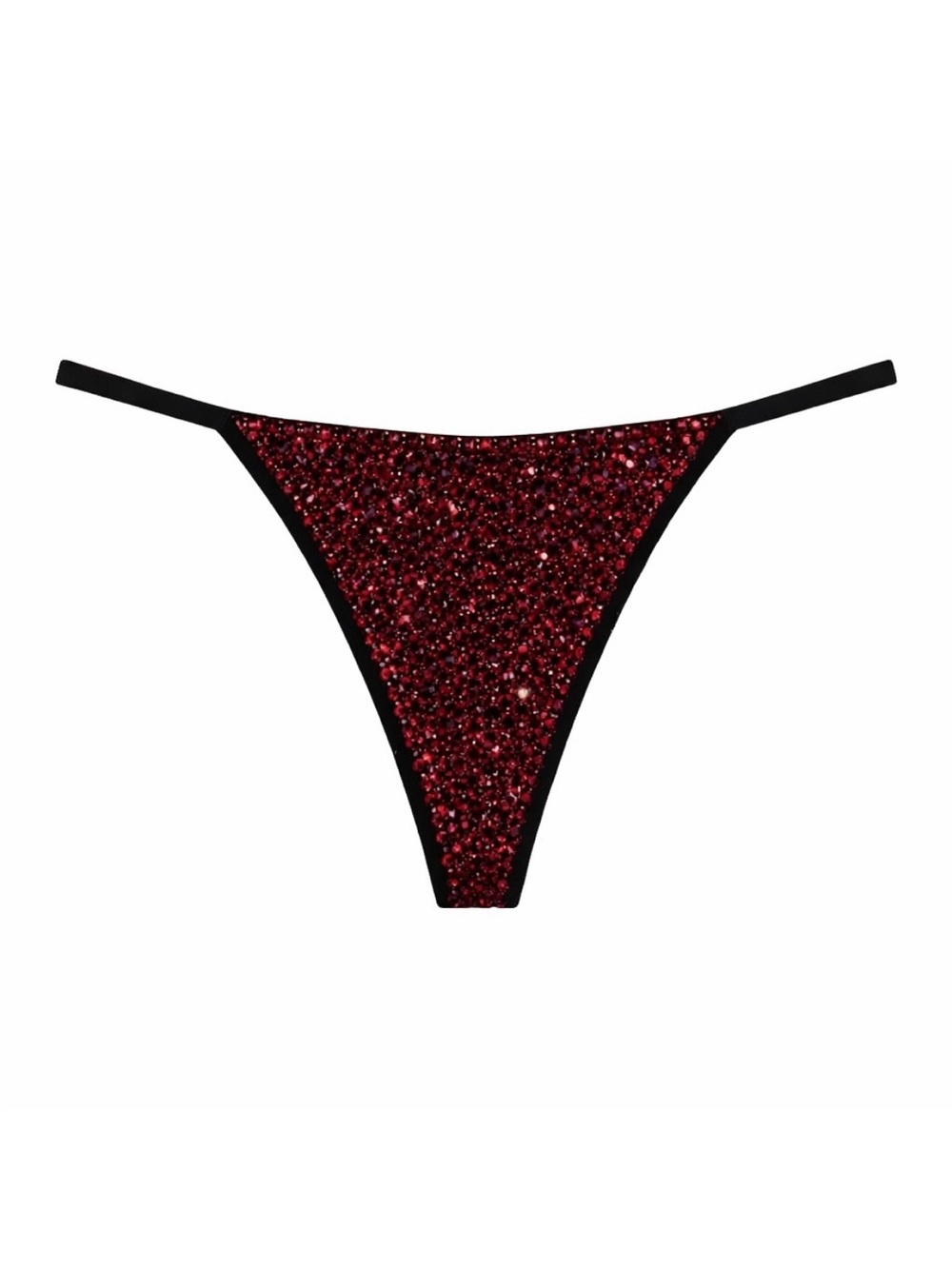 Dark Siam Red Crystal Rhinestone Pantie Choose Style & Size XS-3X New